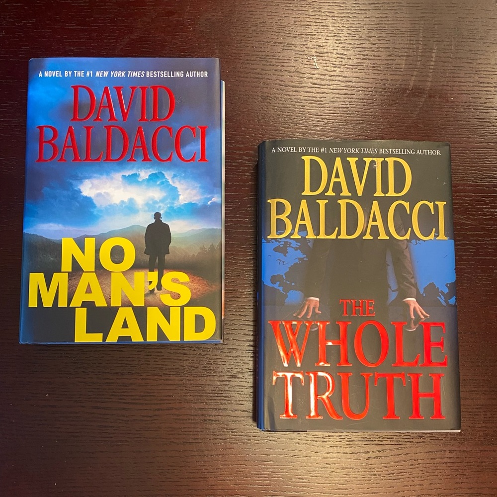 David Baldacci hardcover books (bundle 2 books) No Man’s Land & The Whole Truth